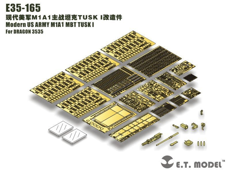 ET Model E35-165 Modern US ARMY M1A1 MBT TUSK I (For DRAGON 3535) (1/35)