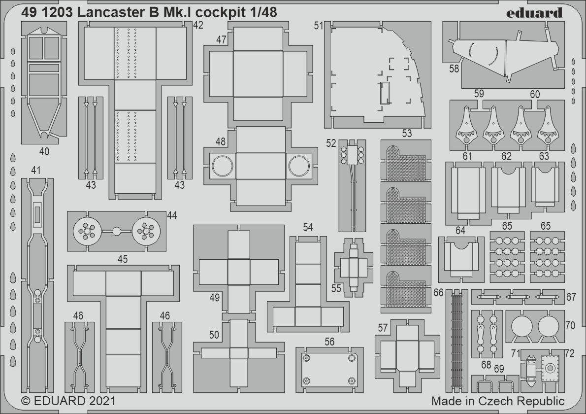 Eduard 491203 Lancaster B Mk.I cockpit HK Models 1/48 – Bild 2