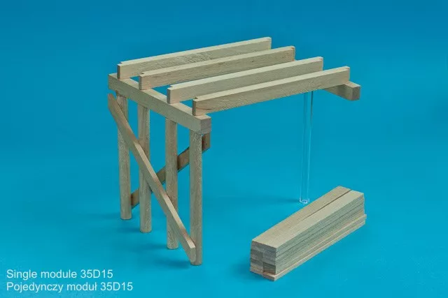 RB Model 35D15 WW II Wooden bridge Price for single module 1/35 – obrázek 2