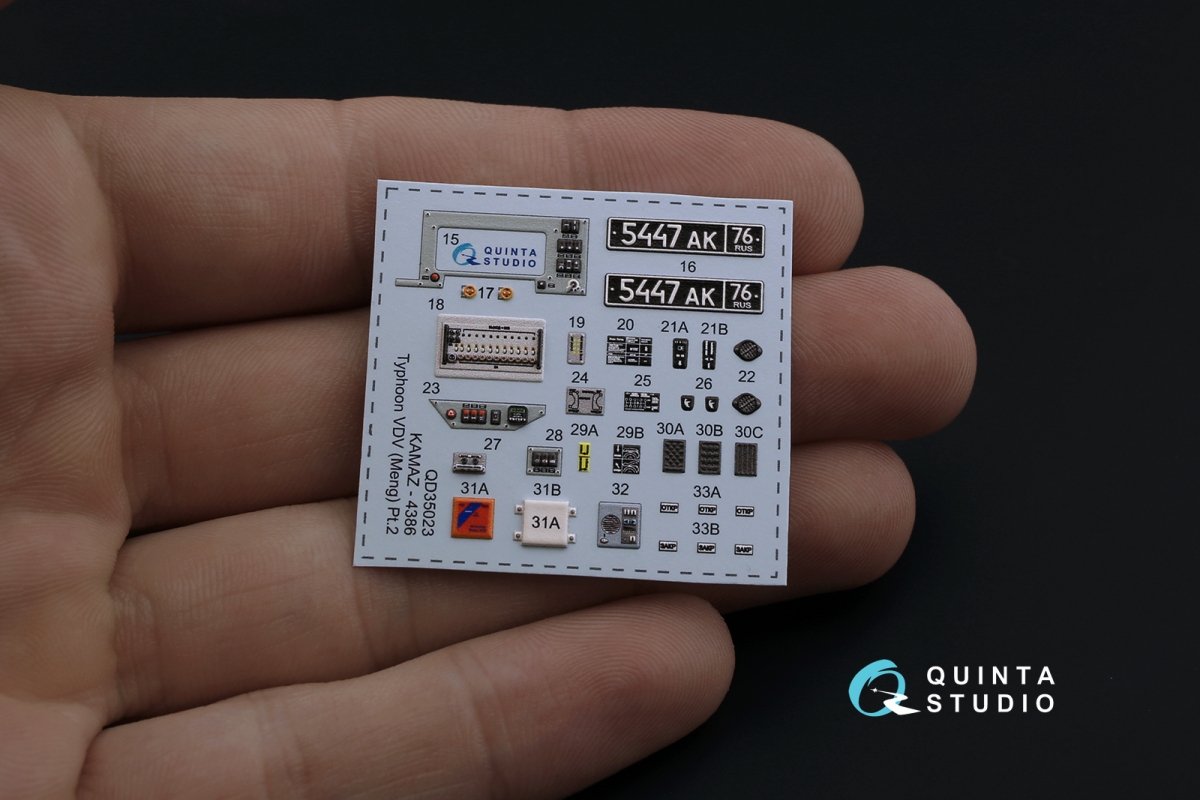 Quinta Studio QD35023 K-4386 Typhoon VDV 3D-Printed &amp;amp; colored Interior on decal paper (for MENG kit) 1/35 – image 3