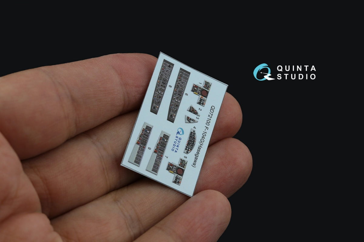 Quinta Studio QD72100 F-104G 3D-Printed &amp;amp; colored Interior on decal paper (Hasegawa) 1/72 – image 3