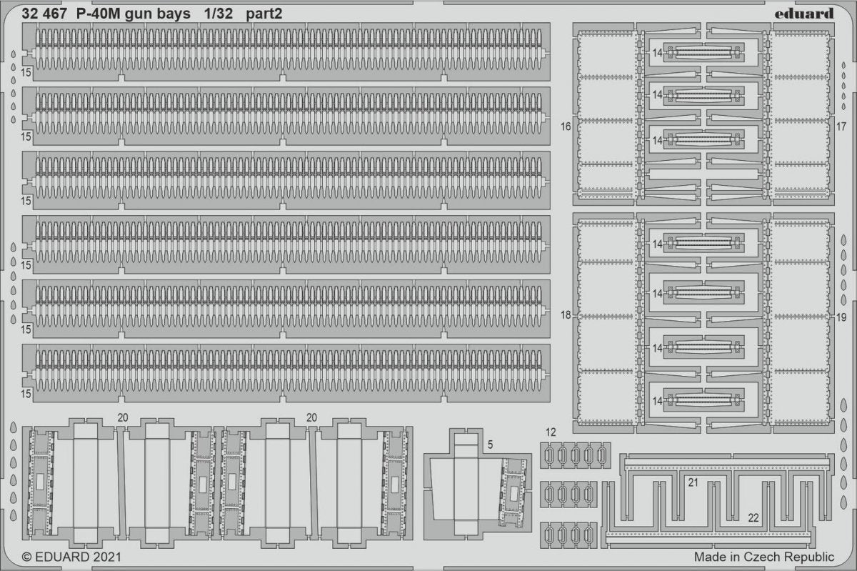 Eduard 32467 P-40M gun bays TRUMPETER 1/32 – image 2