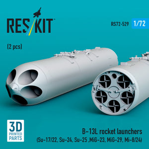 RESKIT RS72-0529 B-13L rocket launchers (2 pcs) (3D Printed) 1/72 – immagine 2