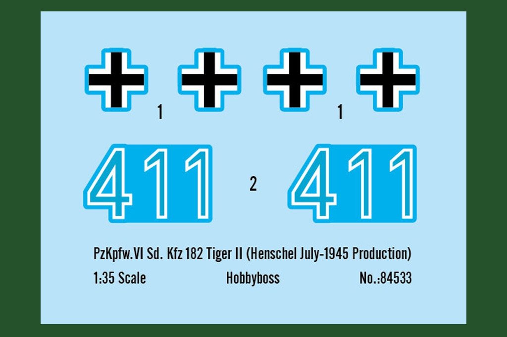 Hobby Boss 84533 Pz.Kpfw.VI Sd.Kfz.182 Tiger II (Henschel July-1945 Production) 1/35 – image 6
