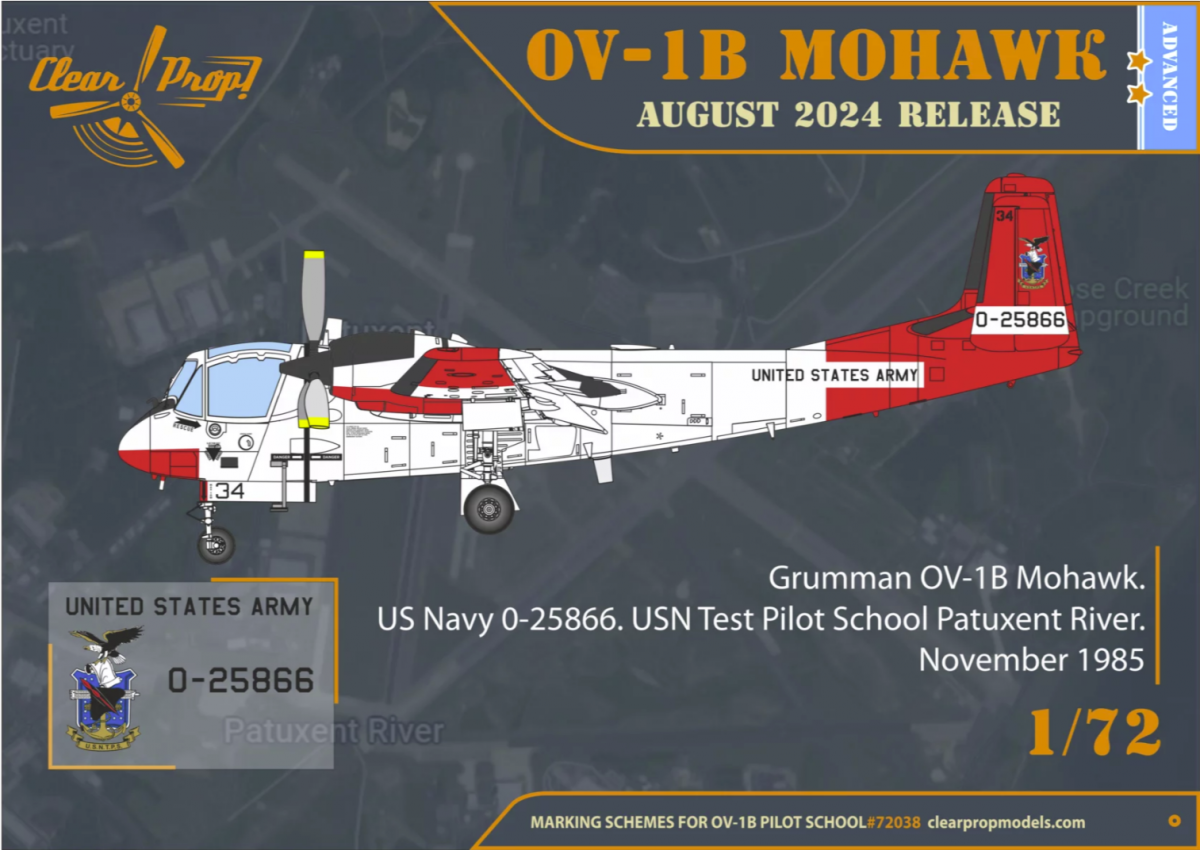 Clear Prop! CP72038 OV-1B Mohawk &amp;quot;Pilot School&amp;quot; ADVANCED KIT 1/72 – Bild 4