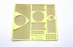 Microdesign MD 035244 King Tiger Ausf. B Grille PE-detail set for Dragon, Cyber ​​Hobby, Platz, Zvezda 1/35