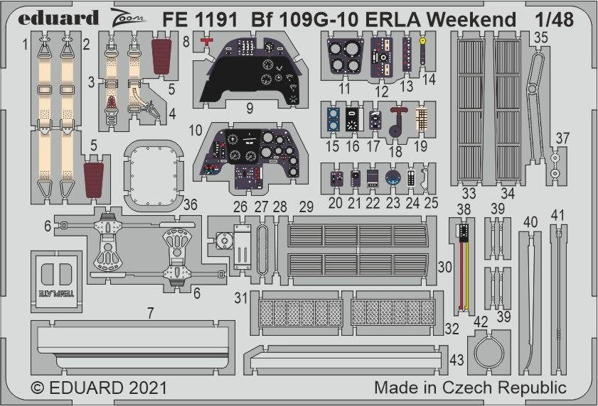 Eduard FE1191 Bf 109G-10 ERLA Weekend EDUARD 1/48