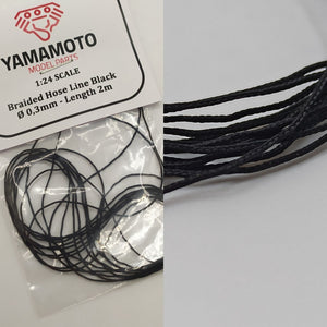 Yamamoto YMPTUN68 Braided Hose Line Black 0.3mm 2m 1/24