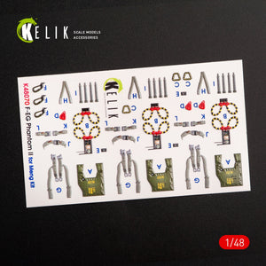 KELIK K48070 F-4E &amp;quot;PHANTOM II&amp;quot; INTERIOR 3D DECALS FOR MENG KIT 1/48 – Bild 2