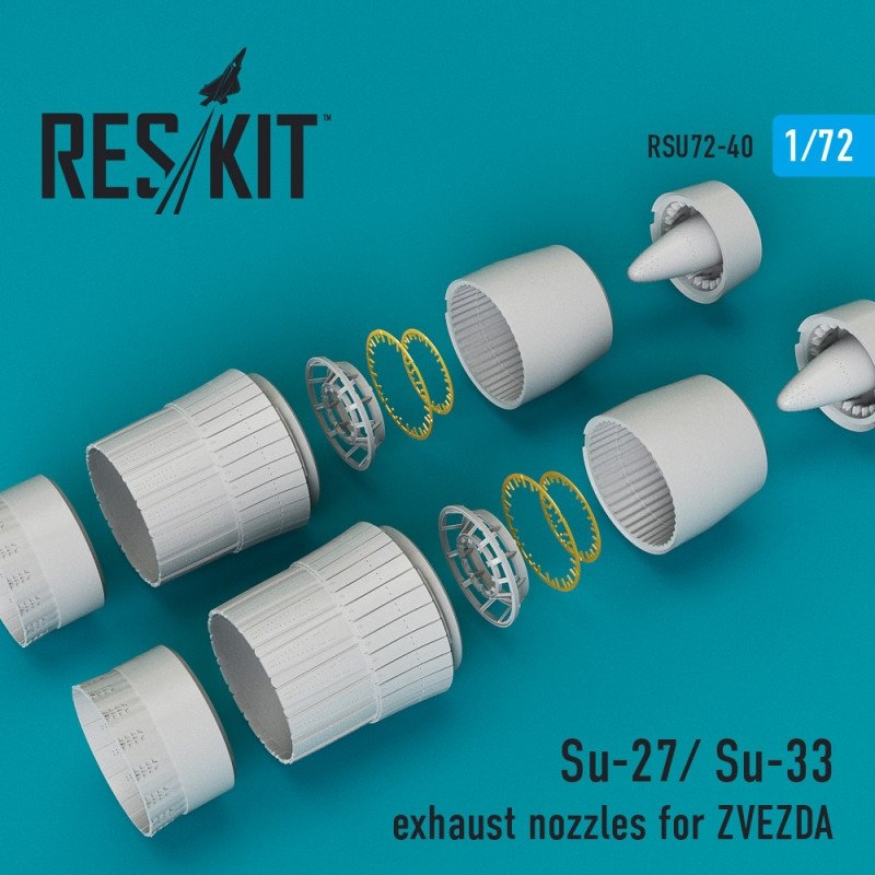 RESKIT RSU72-0040 Buses d'échappement Su-27/ Su-33 pour Zvezda 1/72