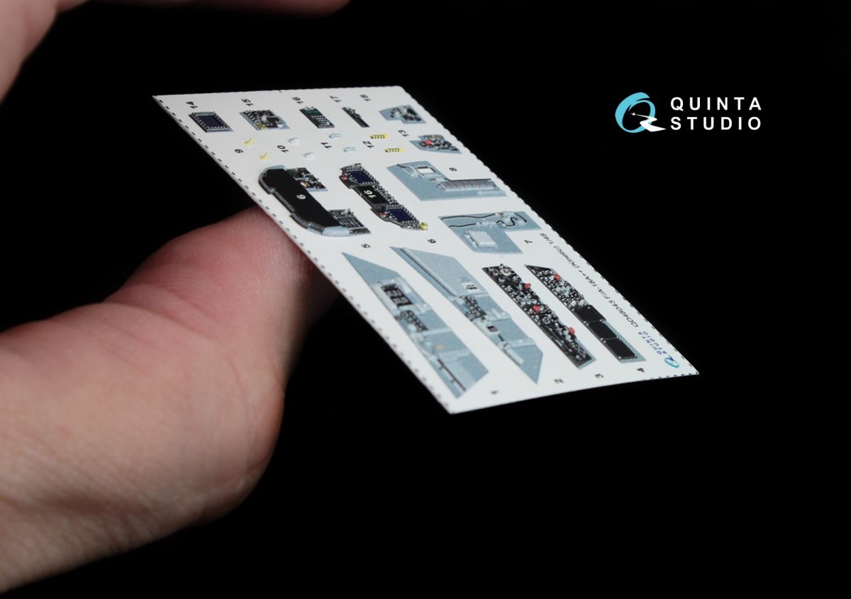 Quinta Studio QD48043 F/A-18 A++ 3D-Printed &amp;amp; colored Interior on decal paper (for Kinetic) 1/48 – Bild 4