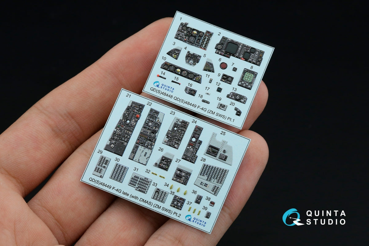Quinta Studio QDS-48449 F-4G late 3D-Printed &amp;amp; colored Interior on decal paper (Zoukei Mura SWS) (Small version) 1/48 – image 2