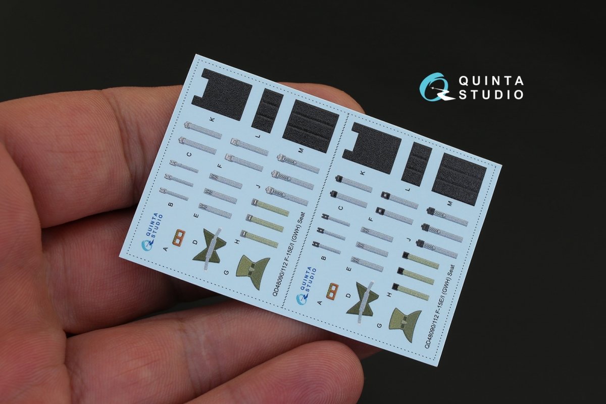 Quinta Studio QD48090 F-15E 3D-Printed &amp;amp; colored Interior on decal paper (for GWH kit) 1/48 – Bild 6