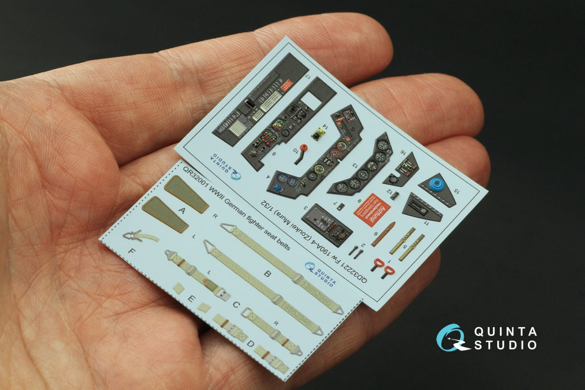 Quinta Studio QD32221 FW 190A-4 3D-Printed colored Interior on decal paper (Zoukei Mura SWS) 1/32 – Bild 5