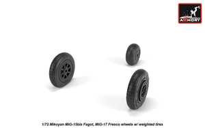 Armory Models AW72054 Mikoyan MiG-15bis Fagot (late) / MiG-17 Fresco wheels w/ weighted tires 1/72 – Bild 4