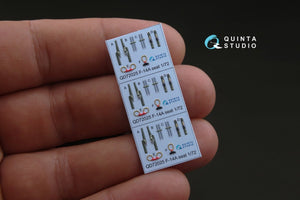 Quinta Studio QD72025 F-14A 3D-Printed &amp;amp; colored Interior on decal paper (for GWH kit) 1/72 – immagine 4
