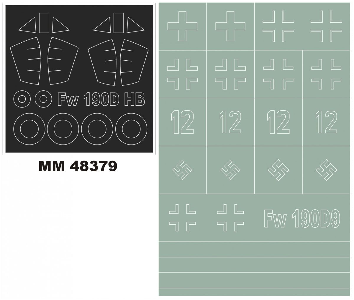 Montex MM48379 FW 190D-9 HOBBY BOSS 81716 1/48