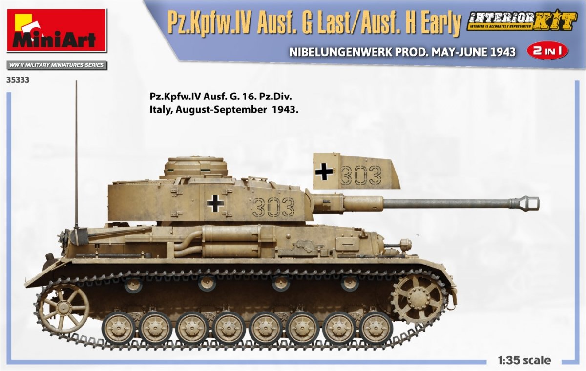 MiniArt 35333 Pz.Kpfw.IV Ausf. G Last/Ausf. H Early. NIBELUNGENWERK PRODUCED BY MAY-JUNE 1943. 2 IN 1 INTERIOR KIT 1/35 – image 10