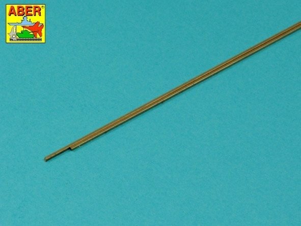 Aber KR-10 Brass square rods 1.0mm length 245mm x 2 pcs.