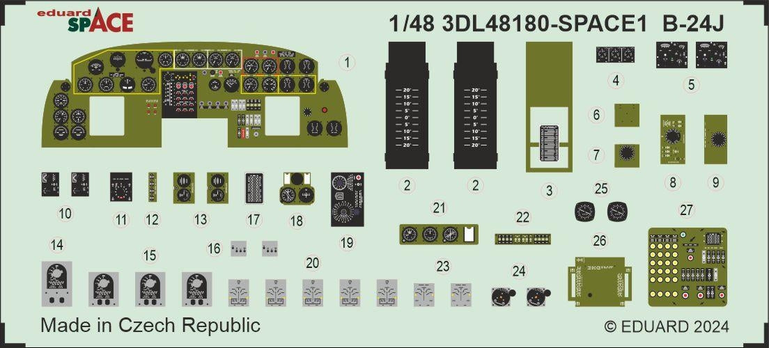 Eduard 3DL48180 B-24J SPACE HOBBY BOSS 1/48 – Bild 4