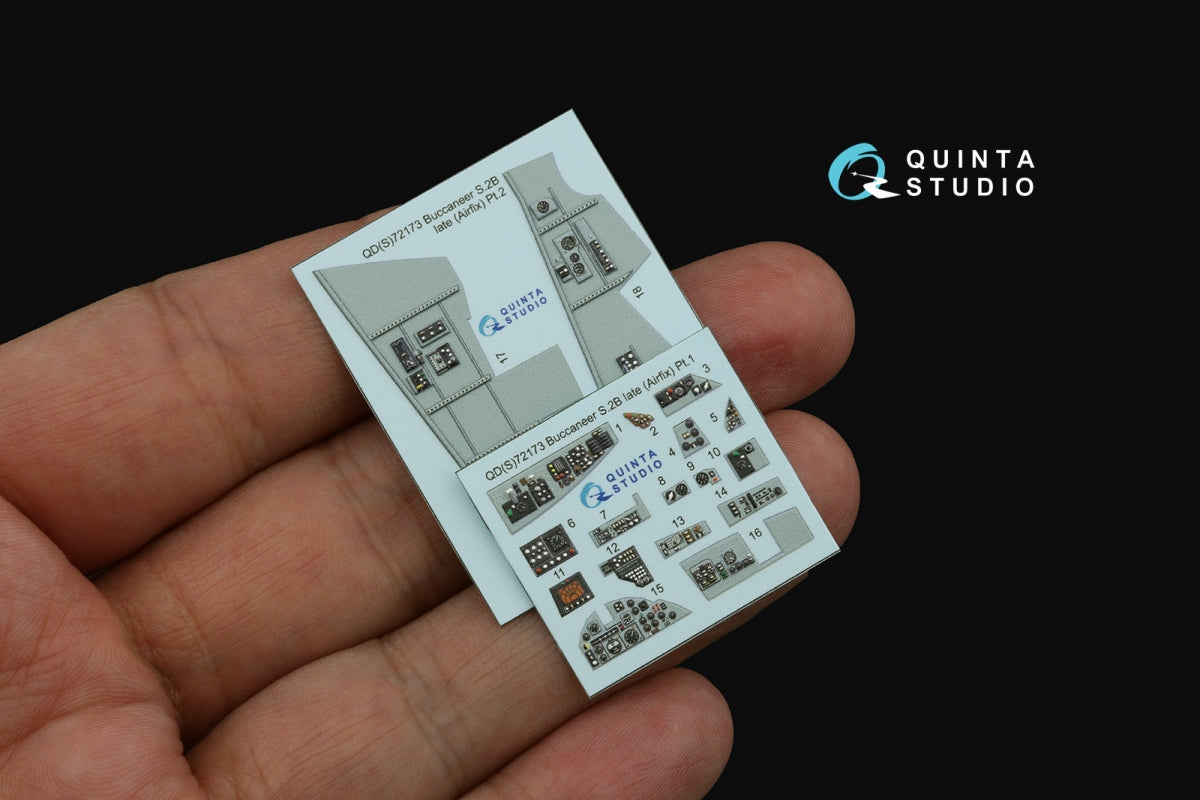 Quinta Studio QDS-72173 Blackburn Buccanneer S.2B Late 3D-Printed &amp;amp; colored Interior on decal paper (Airfix) (small version) 1/72 – obrázek 3