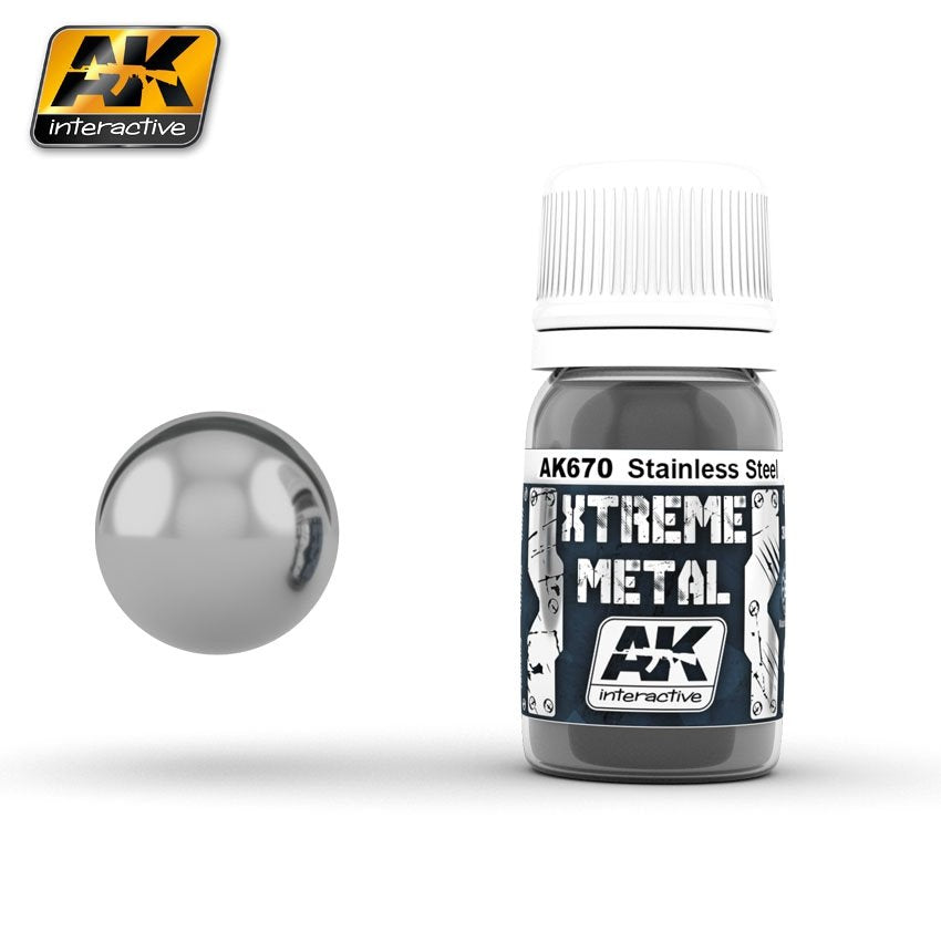 AK Interactive AK670 XTREME METAL ACIER INOXYDABLE 30 ml