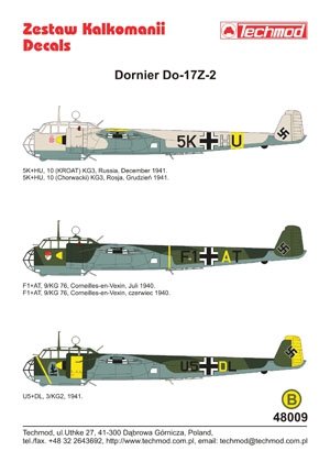 Techmod 48009 - Dornier Do 17Z 1/48 – image 2