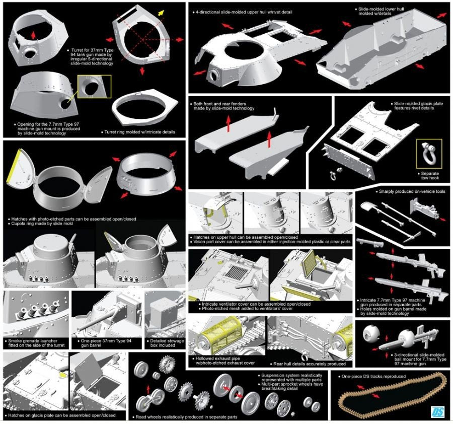 Dragon 6767 Imperial Japanese Army Type 95 Light Tank &amp;quot;Ha-Go&amp;quot; Early Production 1/35 – image 4