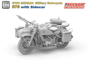 Freedom 16005 R75 with Sidecar WWII German Motorcycle 1/16 – Bild 2