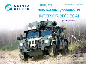 Quinta Studio QD35023 K-4386 Typhoon VDV 3D-Printed &amp;amp; colored Interior on decal paper (for MENG kit) 1/35