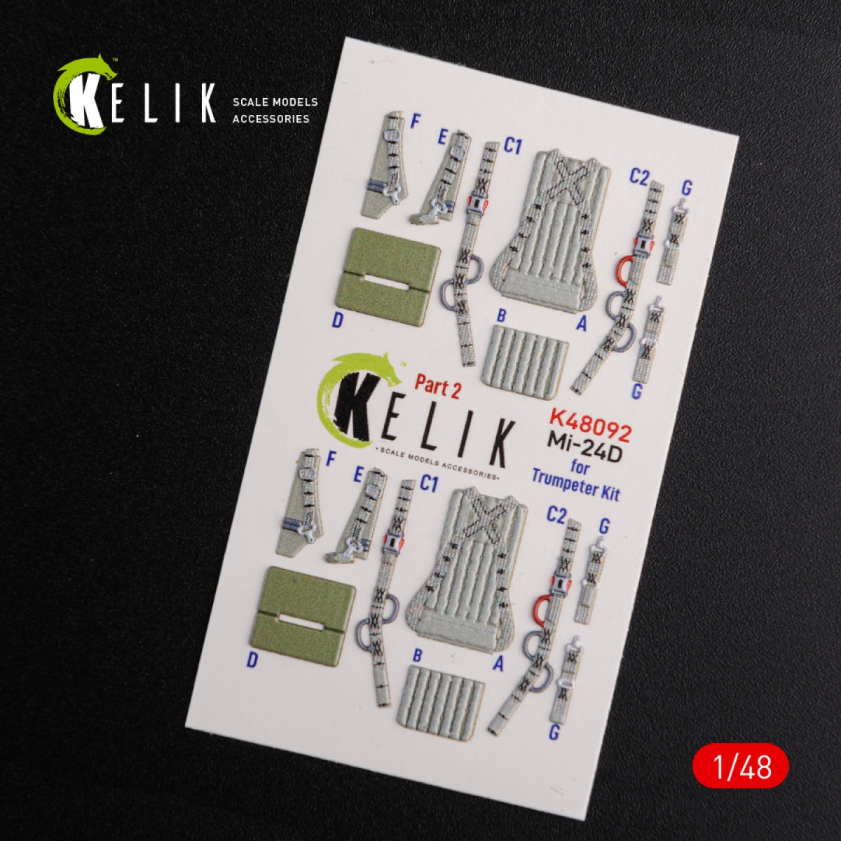 KELIK K48092 Mi-24D (Hind-D) interior 3D decals for Trumpeter kit 1/48 – Bild 2
