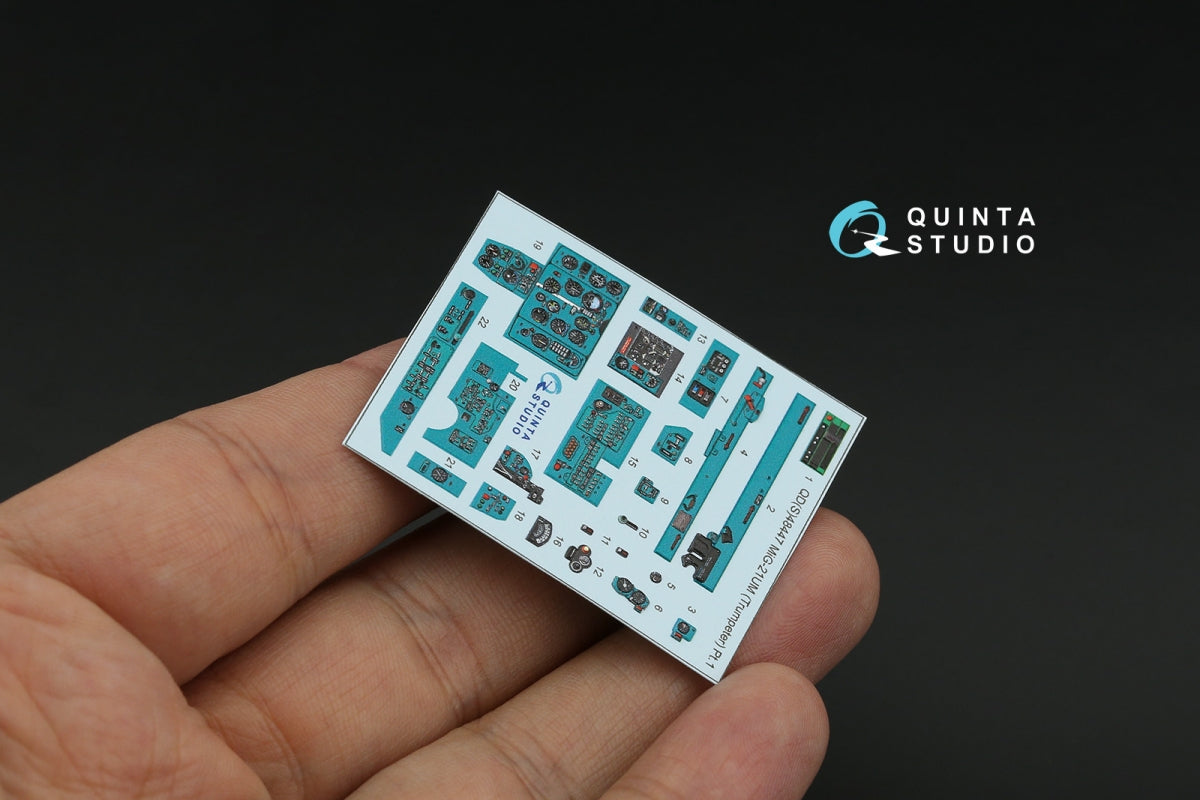 Quinta Studio QDS-48447 MiG-21UM 3D-Printed colored Interior on decal paper (Trumpeter) (Small version) 1/48 – image 5