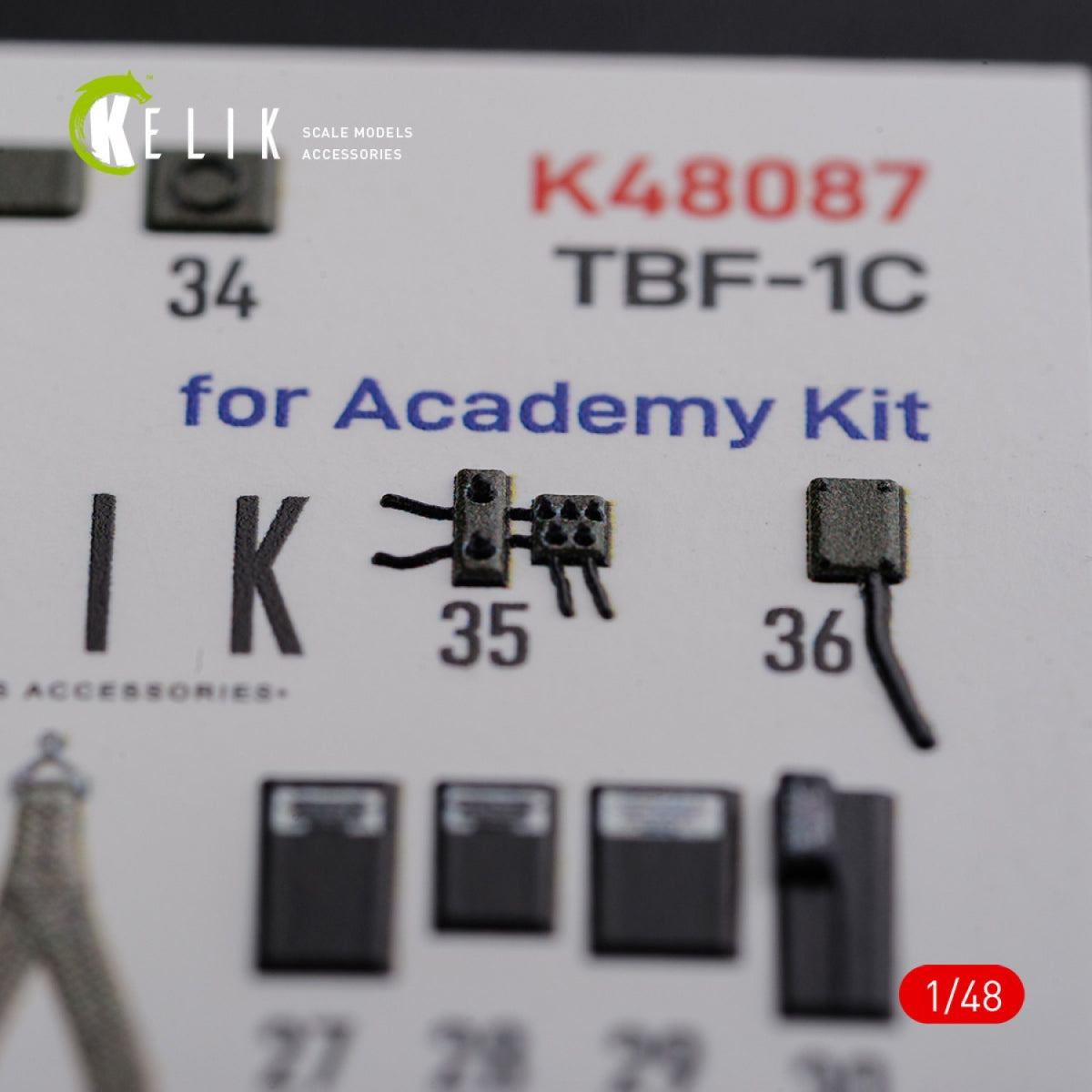KELIK K48087 TBF-1C interior 3D decals for Academy kit 1/48 – obrázek 8