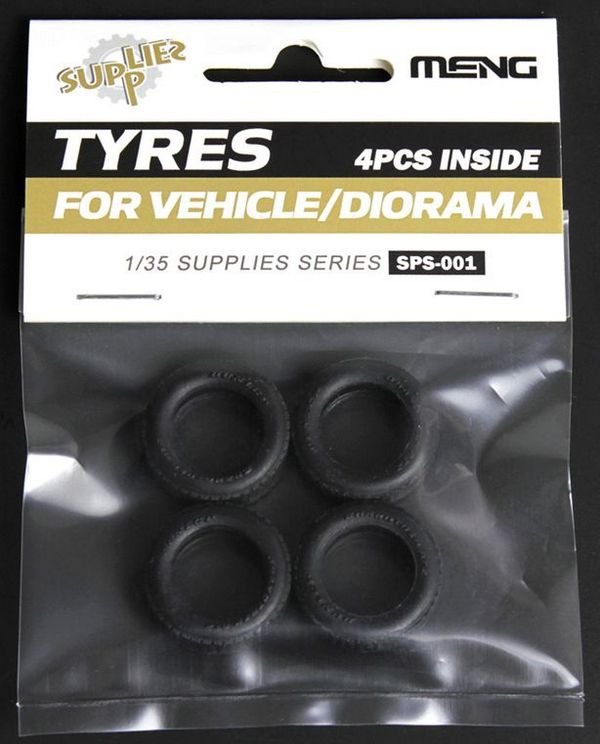 Meng Model SPS-001 Tires for vehicle Diorama (4 pcs) (1/35)