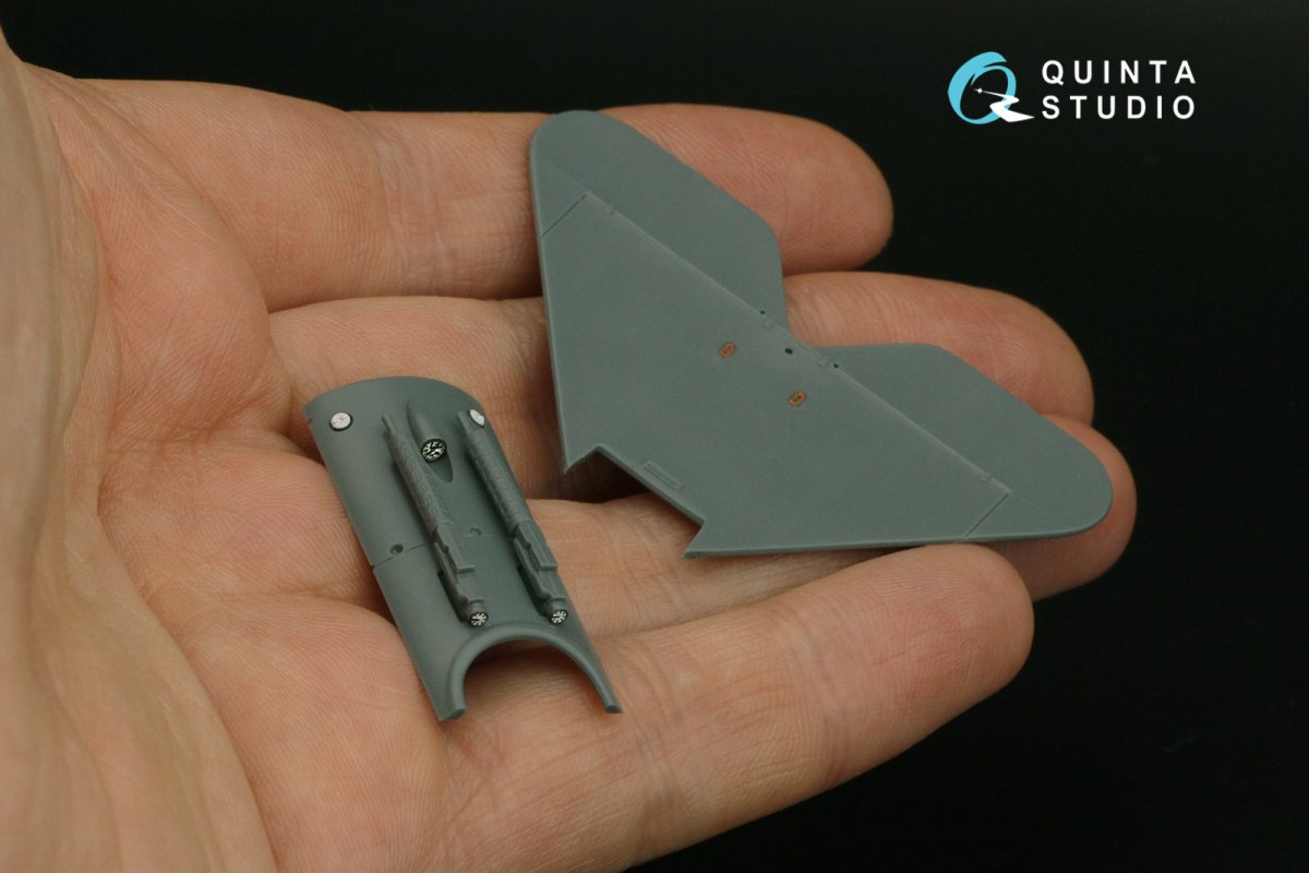 Quinta Studio QD48298 Fokker EV-DVIII 3D-Printed &amp;amp; colored Interior on decal paper (Eduard) 1/48 – immagine 9
