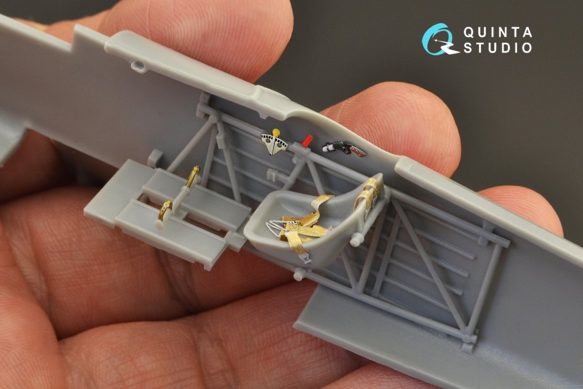 Quinta Studio QD48274 He 51B 3D-Printed &amp;amp; colored Interior on decal paper (Roden) 1/48 – image 8