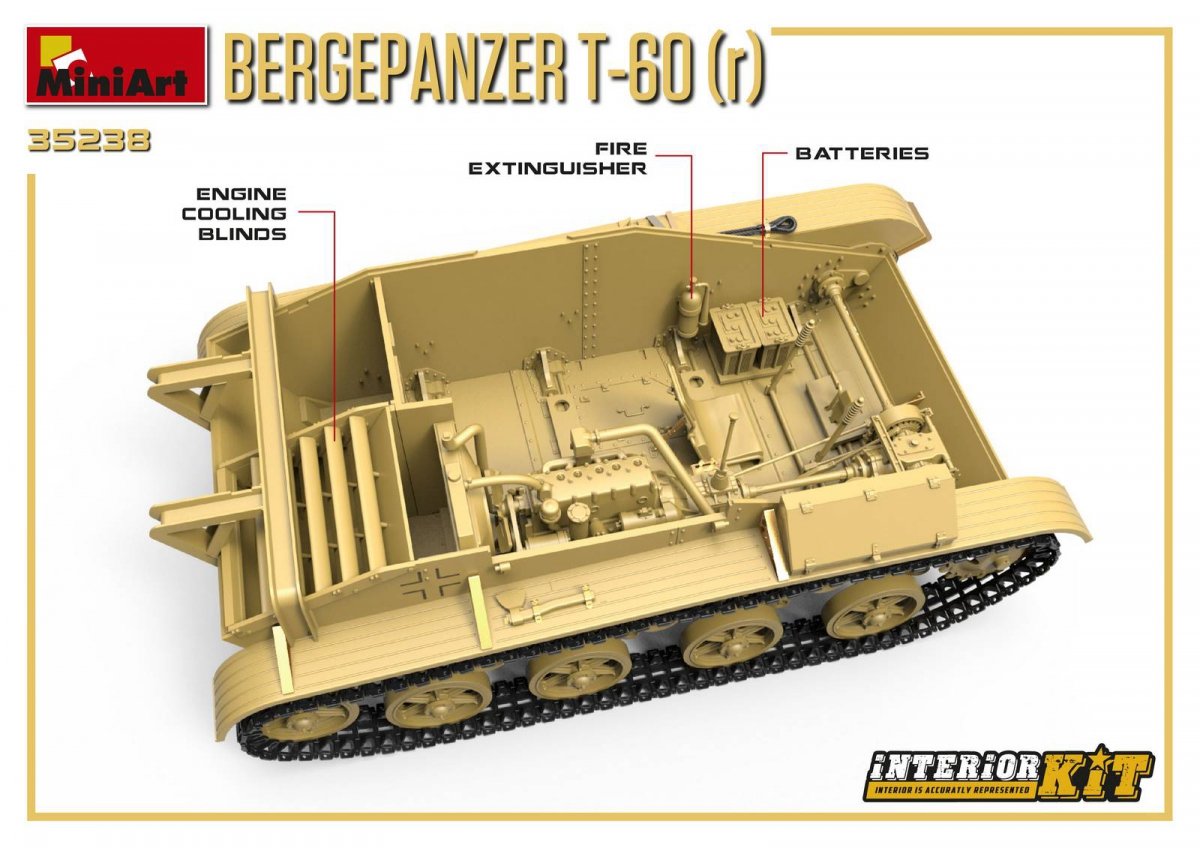 MiniArt 35238 BERGEPANZER T-60 ( r ) INTERIOR KIT 1/35 – imagen 4
