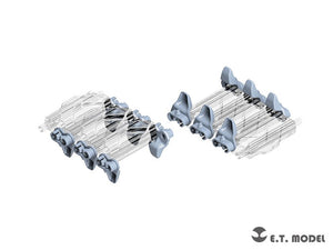 ET Model P35-092 US ARMY M4 Sherman Wide Guide Horn End Connectors 1/35