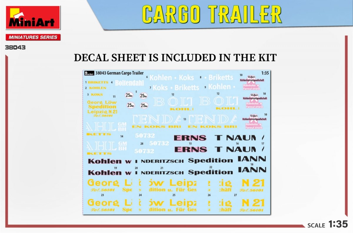 MiniArt 38043 GERMAN CARGO TRAILER 1/35 – Bild 2
