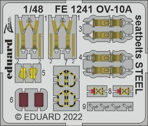 Ceintures de sécurité Eduard FE1241 OV-10A en acier ICM 1/48