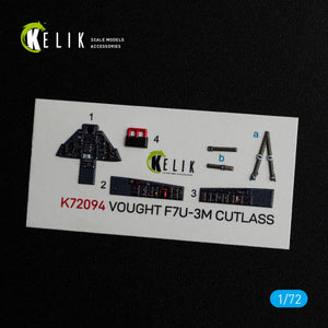KELIK K72094 Vought F7U-3M Cutlass - interior 3D decals for Fujimi kit 1/72 – imagen 4