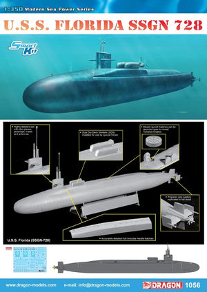 Dragon 1056 USS FLORIDA SSGN 728 (1/350) – obrázek 2