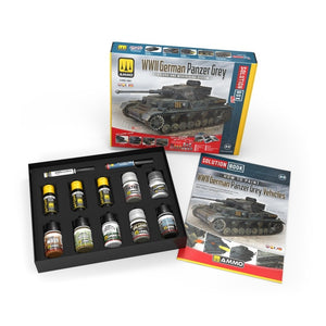 AMMO of Mig Jimenez 7907 SOLUTION BOX MINI 33 - WWII German Panzer Grey (Multilingual)