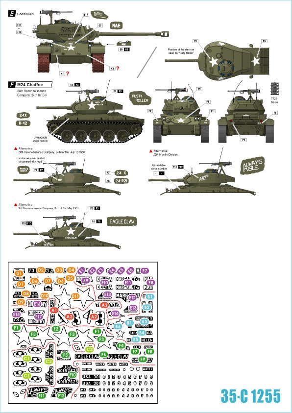 Star Decals 35-C1255 US Army Tanks in Korea 1/35 – Bild 2