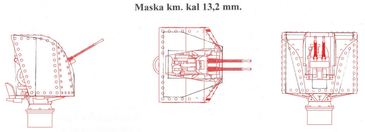 Master SM-350-118 Armament of the French light cruiser Marseillaise - 152mm (9 pcs.), 90mm (8 pcs.), 13.2mm (8 pcs.) barrels with resin mounts (for Trumpeter model) 1/350 – image 16