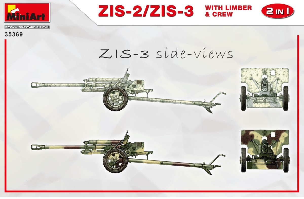 MiniArt 35369 ZiS-2/ZiS-3 with Limber &amp;amp; Crew 1/35 – Bild 3
