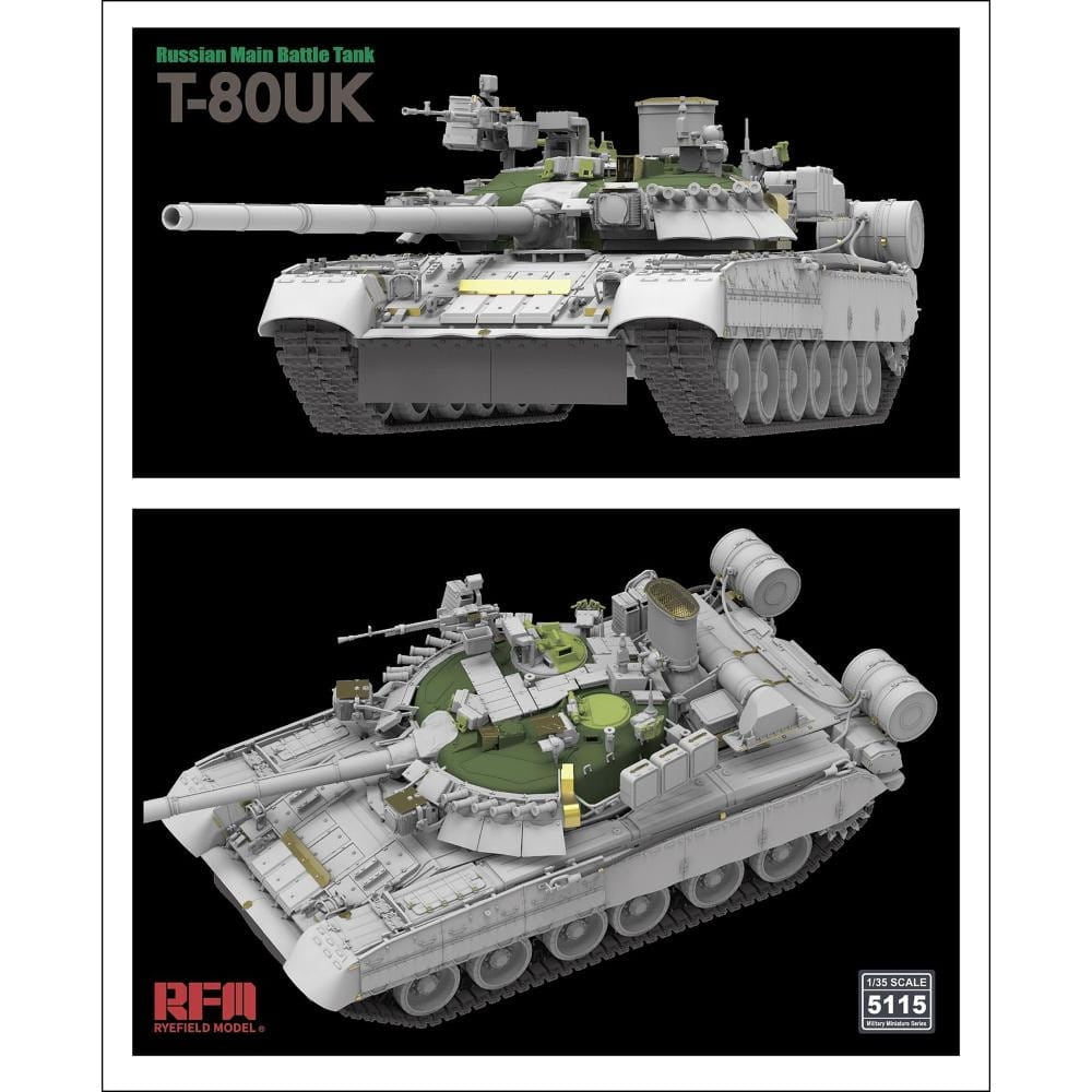 Rye Field Model 5115 Russian T-80UK Main Battle tank 1/35 – obrázek 3