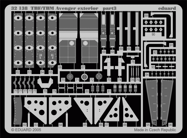 Eduard 32138 TBF/ TBM exterior 1/32 TRUMPETER – obrázek 3