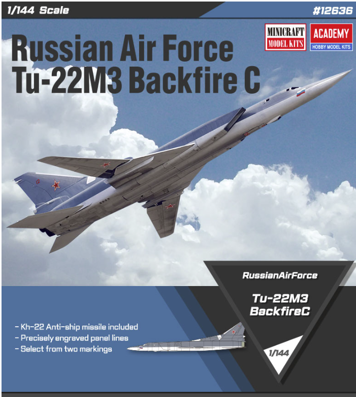 Academy 12636 Tu-22M3 Backfire C 1/144 – image 2