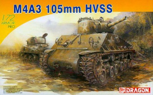 Dragon 7313 Sherman tank M4A3 105mm HVSS 1/72